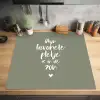 Tekst - Zon - Mijn favoriete plekje is in de zon - Spreuken - Zomer Inductie beschermer vinyl 3mm middel -sfeer5