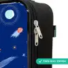 Patroon van planeten op een donkere achtergrond Kinderkoffer - Zwart klein -rits_UK