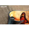 Vlinder - Bloemen - Oranje Placemat vinyl groot -closeup