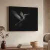 Kolibrie - Zwart - Dieren Textielframe - compleet frame klein -sfeer3