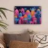 Kleurrijke gebouwen - Avondlicht - Palmbomen canvas 2cm klein -sfeer1
