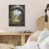 Doorkijk - Rozenboog - Uitzicht - Landschap - Bloemen PET vilt klein -sfeer3