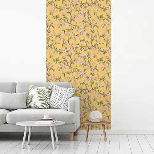 Bloemen - Motief - Geel fotobehang vinyl groot 64 -woonkamer