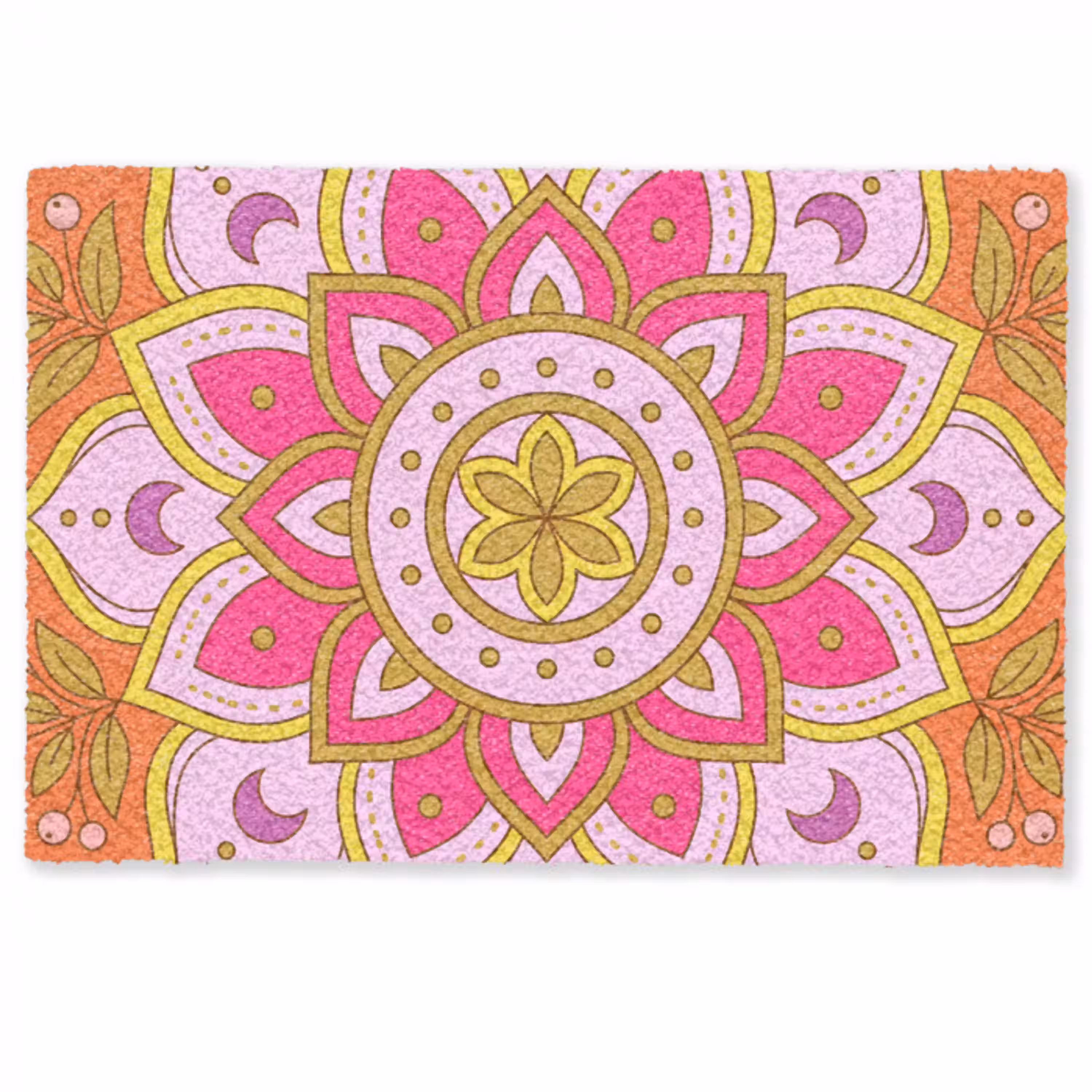 Patroon - Bloemmotief - Decoratie - Abstract - Roze Deurmat klein -zkaufland3d