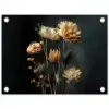 Boeket - Bloemen - Licht - Zwart tuinposter los doek klein -3d