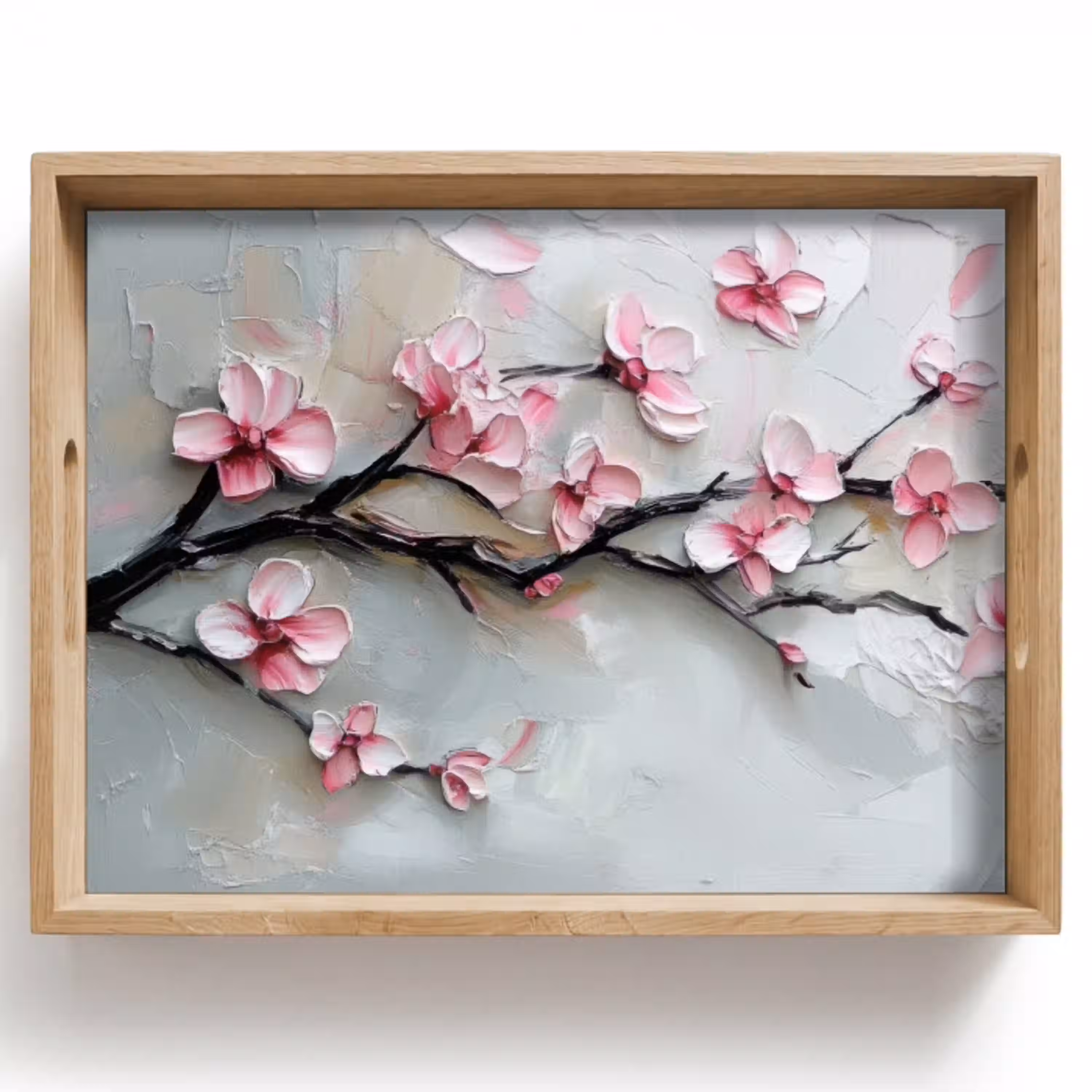 Bloesem - Kunstzinnig - Roze - Sakura Dienblad Rechthoek middel -z3d_shopping