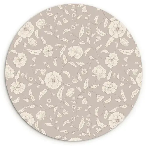 Bloemen - Blaadjes - Patroon Wandcirkel plexiglas klein 852 -3d