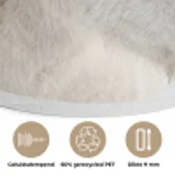 Paard - Kop - Winter - Dieren - Wit Akoestische PET Vilt - Rond klein -closeup_NL