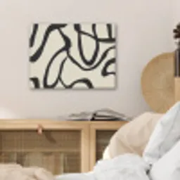 Abstract - Lijnen - Modern - Beige PET vilt klein -sfeer3