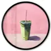 Beker - Rietje - Minimalistisch - Groen Fotolijst rond zonder passe partout klein -3d