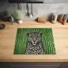 Panter - Zebrapatroon - Groen Inductie beschermer vinyl 3mm middel -sfeer5