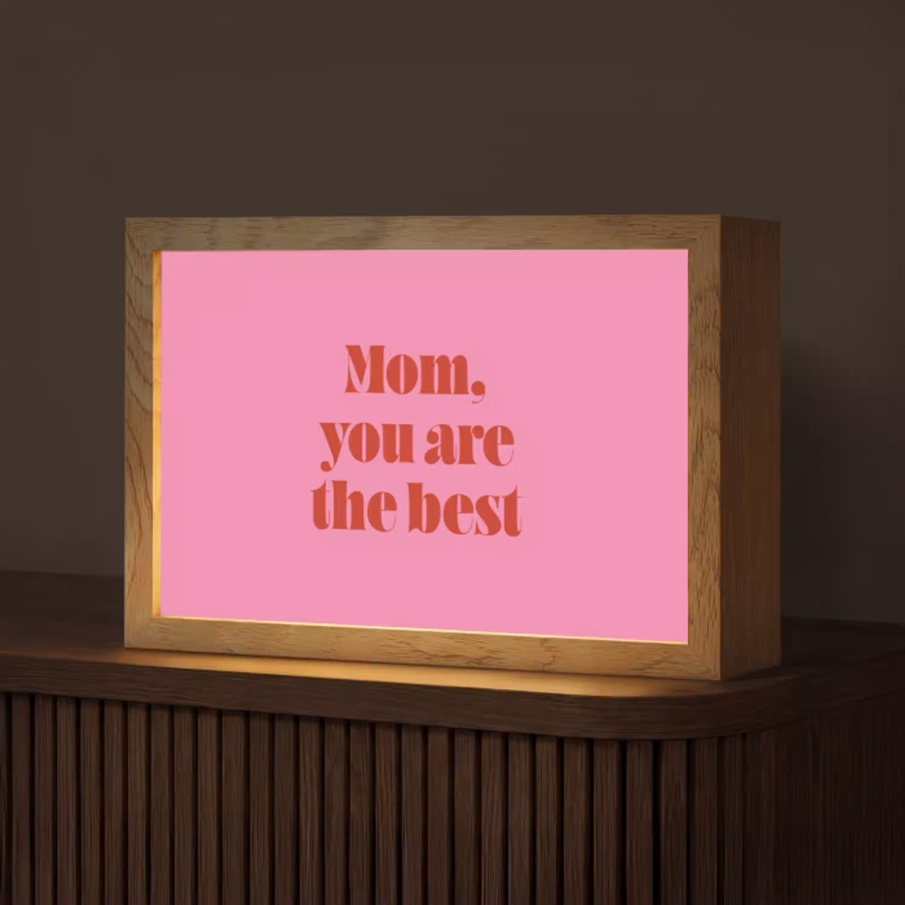 Moeder - Boodschap -Roze Light Box met kabel (Tafellamp) klein -z3d_website