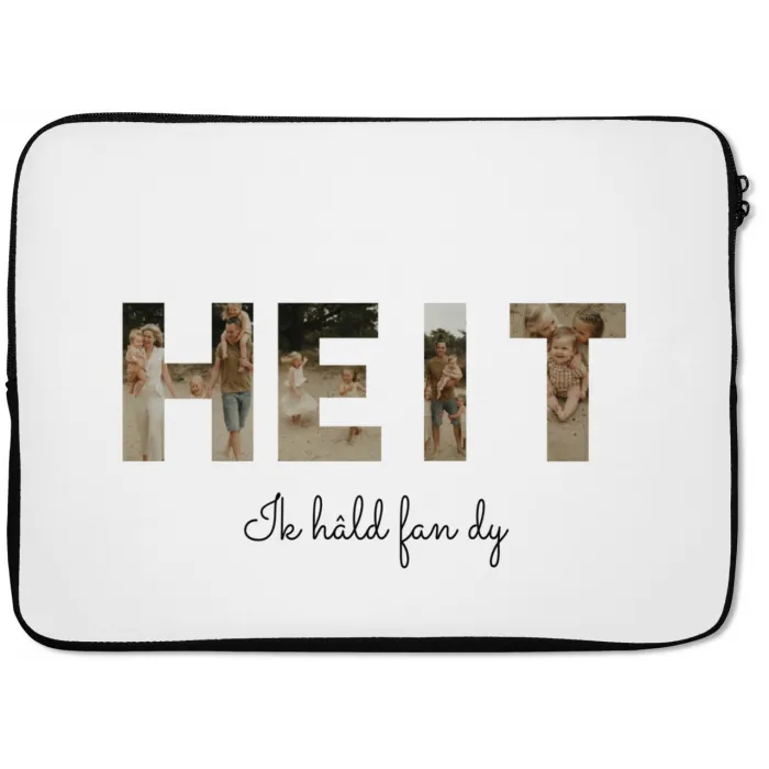 Heit - Lettercollage laptophoes neopreen klein -zkaufland3dotto
