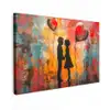 Street art - Liefde - Graffiti - Kunst - Banksy canvas 2cm klein -z3d