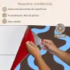 Kronkelende lijnen - Blauw - Bruin - Minimalistisch keuken achterwand spatscherm klein 900 -spatscherm_ES