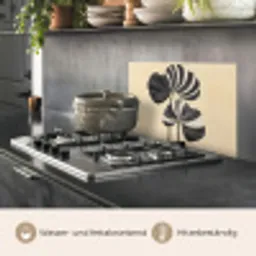 Zwart - Bladeren - Strepen - Minimalistisch keuken achterwand spatscherm klein -usp_DE