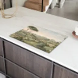 Landschap - Heuvels - Zandpad - Groen Inductie beschermer vinyl 3mm klein -sfeer8