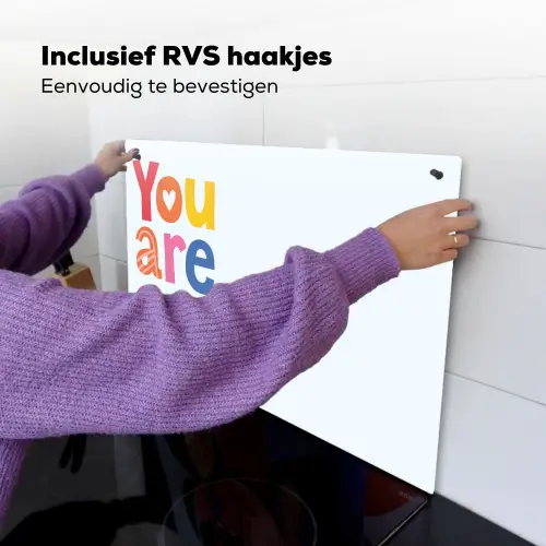 You are art - Kleurrijk - Grafisch Inductie beschemer met haakjes klein -ky-ophangen-nl