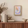 Garnaal - Subtiele structuur - Blauw - Roze Light Box met kabel (Tafellamp) klein -sfeer2
