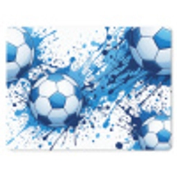 Voetballen - Verf - Sport - Blauw muismat rubber klein -3d