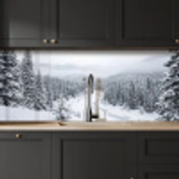 Rivier - Bevroren - Landschap - Winter keuken achterwand 2 middel -sfeer1