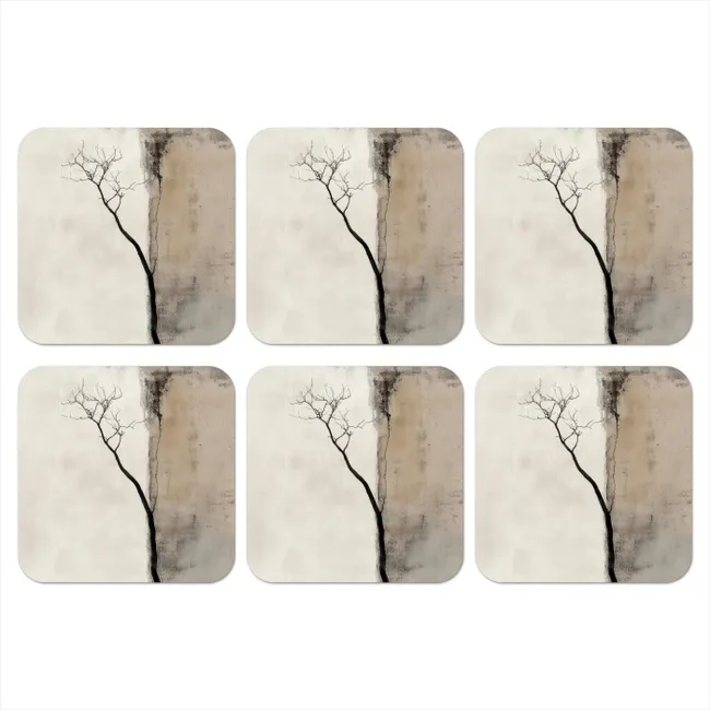Onderzetter - Wabi sabi - Plant - Beige