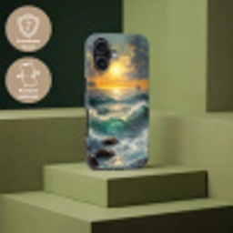 Zee - Zon - Golven - Rotsen Toughcase MagSafe Apple iPhone 17 klein -USP_PrintM_DE