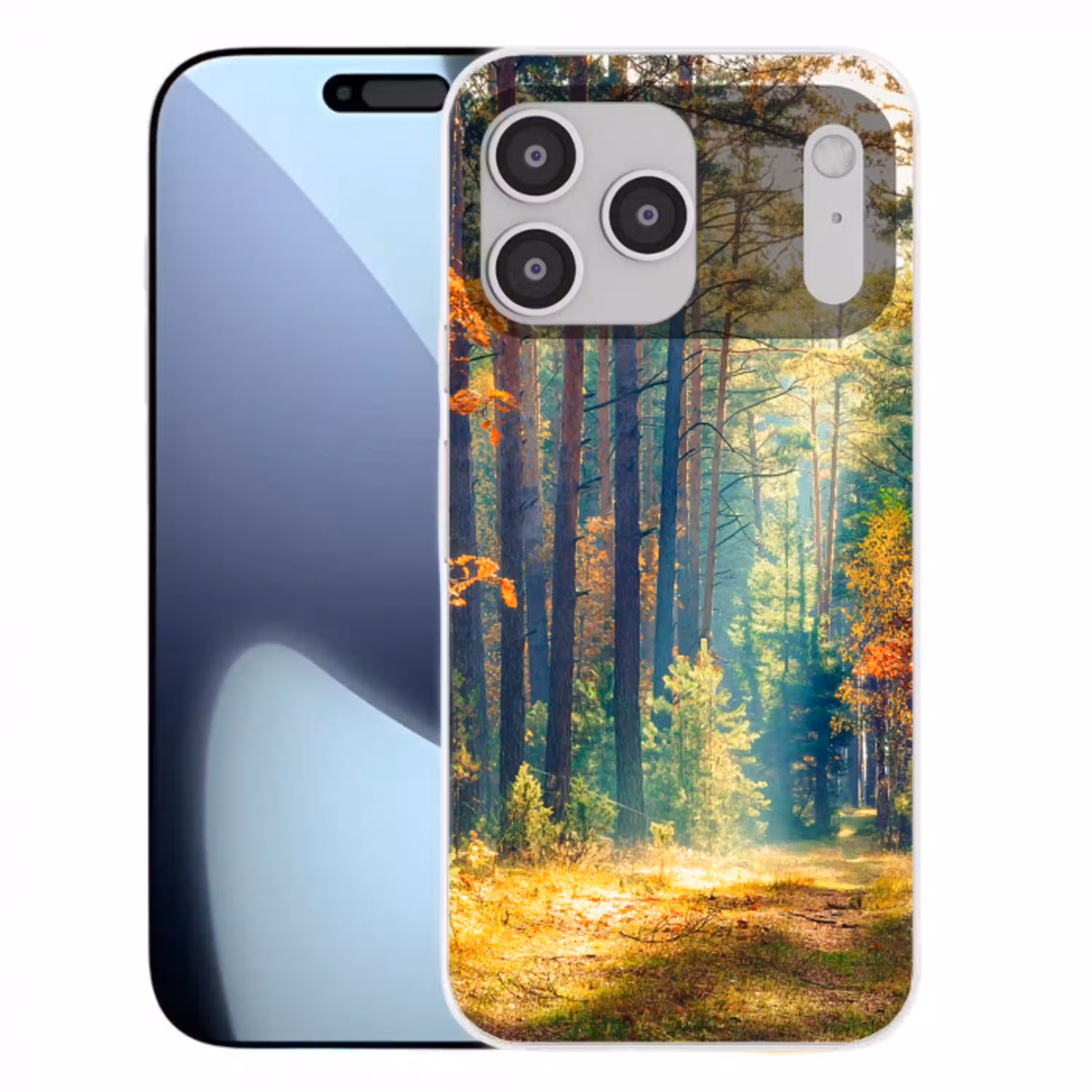 Bos - Zon - Natuur - Herfst Telefoonhoesje iPhone 17 Pro Max klein -3d