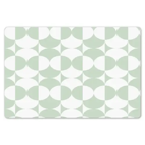 Wit - Groen - Cirkels Placemat vinyl groot 368 -zzsfeer1_Kitchenyeah-website