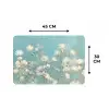 Stengels - Bloemen - Lucht - Wit Placemat vinyl groot -specs