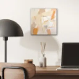 Abstract - Beige - Oranje - Kunst - Modern aluminium wit klein -sfeer5