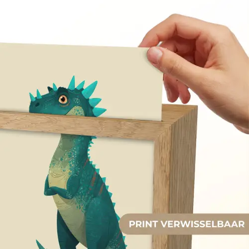 Dinosaurus - Turquoise - Stekels Light Box met kabel (Kinderlampje) klein -USP_websiteprintNL