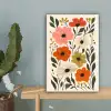 Veldbloemen - Stengels - Blaadjes - Groen canvas 2cm klein -sfeer4