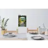 Doorkijk - Landschap - Natuur - Tuinboog - Bloemen Muursticker klein -eettafel