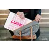 Lucky - Roze - Patroon laptophoes neopreen klein -tas