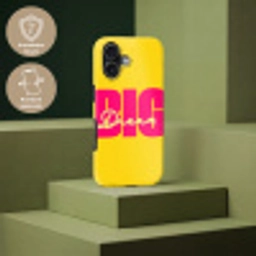 Dream big - Geel - Roze Toughcase MagSafe Apple iPhone 17 klein -USP_PrintM_DE