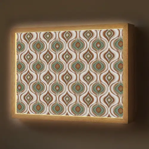 Motief - Patroon - Kleurrijk Light Box met batterij (Wandlamp) middel 907 -z3d_website