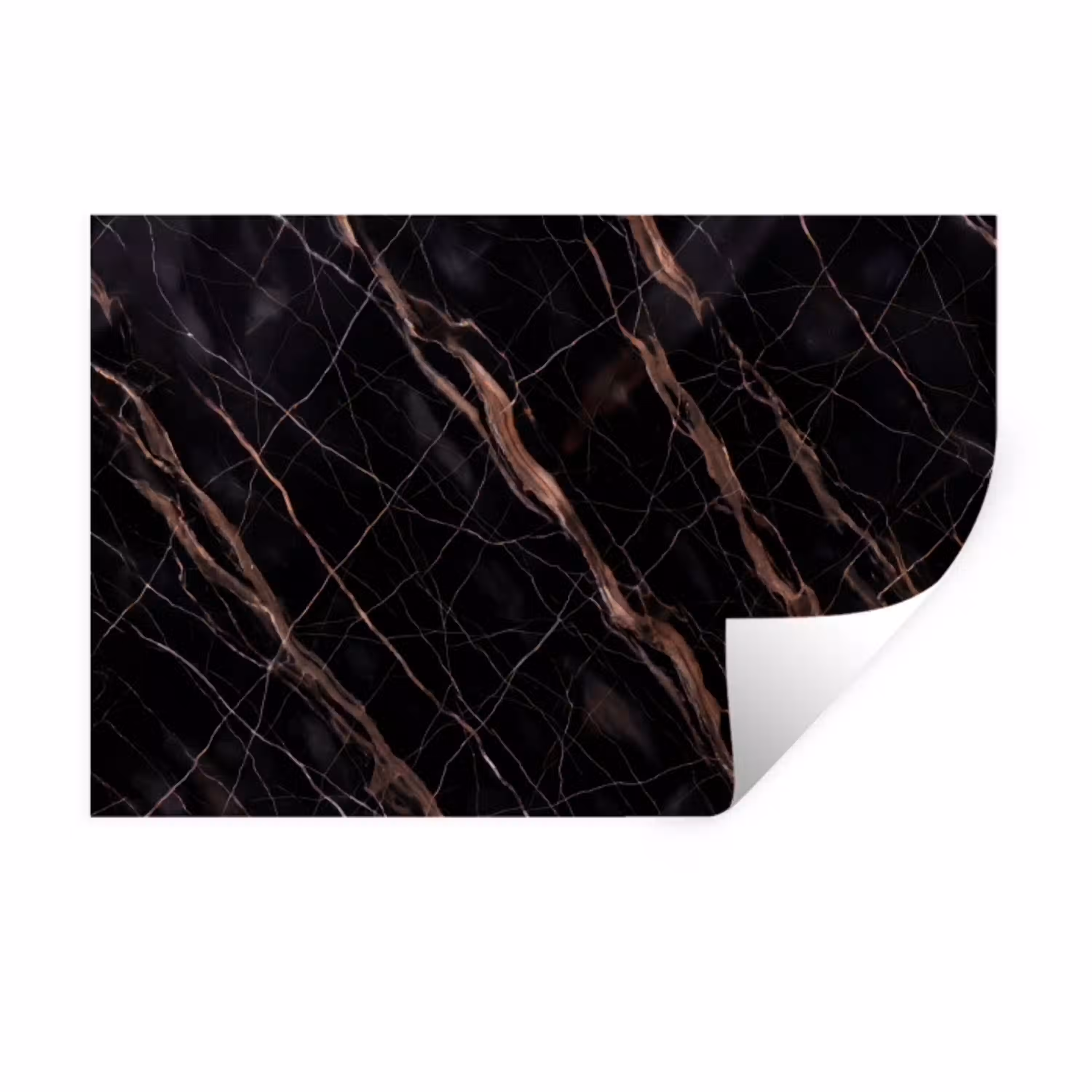 Marmer - Goud - Patroon - Luxe - Zwart Muursticker klein -3d
