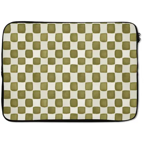 Schaak - Patroon - Groen laptophoes neopreen klein 279 -zkaufland3dotto