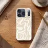 Lijnen - Abstract - Beige - Wit - Minimalistisch Telefoonhoesje iPhone 17 Pro klein -sfeer1