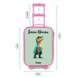 Dino - Dier - Groen - Oranje Kinderkoffer - Roze klein -productfoto_formaten