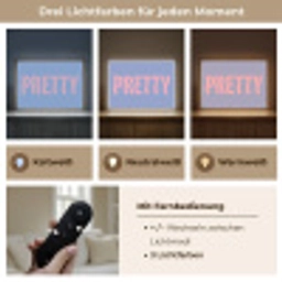 Pretty - Roze - Blauw - Golvend Light Box met batterij (Wandlamp) middel -USP_lichtkleurDE