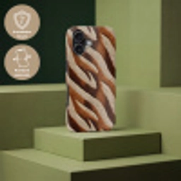 Zebra - Patroon - Bruin Toughcase MagSafe Apple iPhone 17 klein 1017 -USP_PrintM_DE