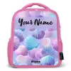 Schelpen - Paars - Blauw - Patroon Kinderrugzak - Roze middel -3d