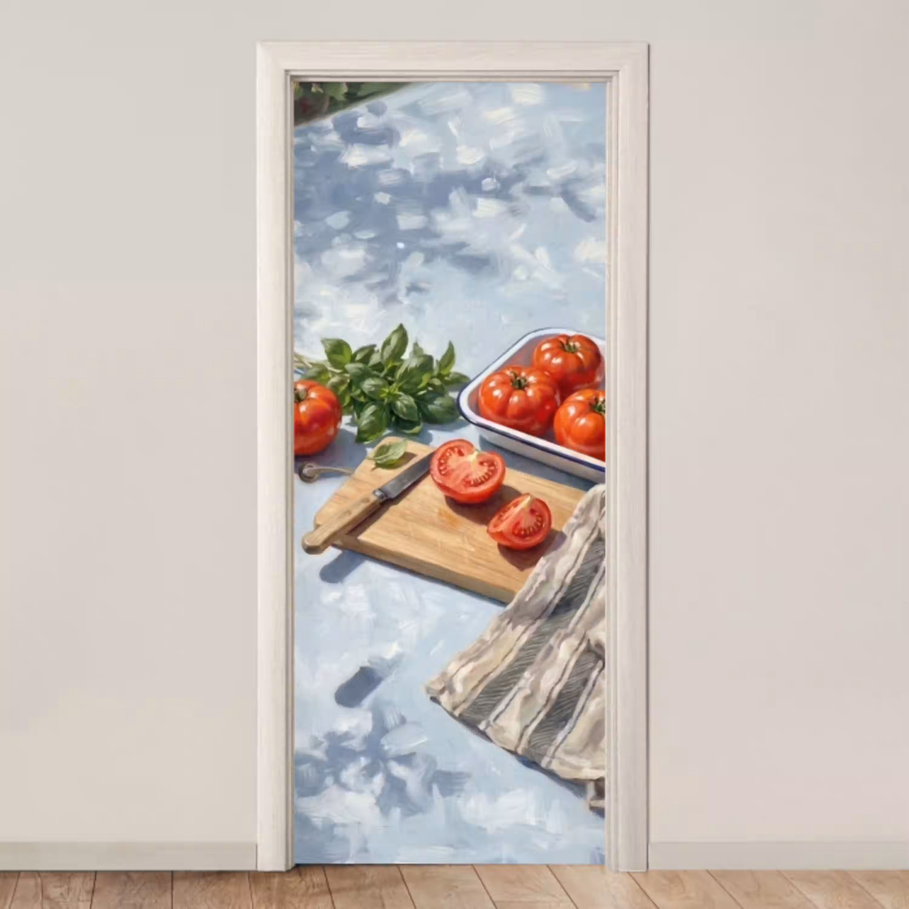 Eten - Keuken - Ingrediënten - Stillleven - Rood deurposter klein -3d_beige