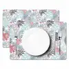 Bladeren - Jungle - Pastel - Tropisch Placemat vinyl groot -zzsfeer2_Kitchenyeah-website