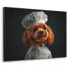 Bruin - Kok - Hondje Textielframe zwart klein -3d