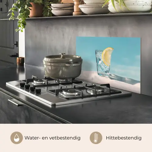 Glas - ijsblokjes - Citroen keuken achterwand spatscherm klein -usp_NL