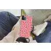 Panterprint - Rood - Paars - Roze - Dierenprint Hoesje iPhone 12 Pro met koord klein -hand