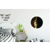 Buddha - Boeddha beeld - Goud - Spiritueel - Zwart Wandcirkel aluminium klein -kinderkamer